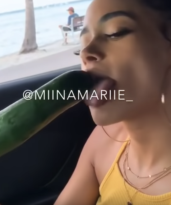 Sooooo Did She Eat The Cucumber Or Not, That’s The Real Question 🤔🤔🍆 6