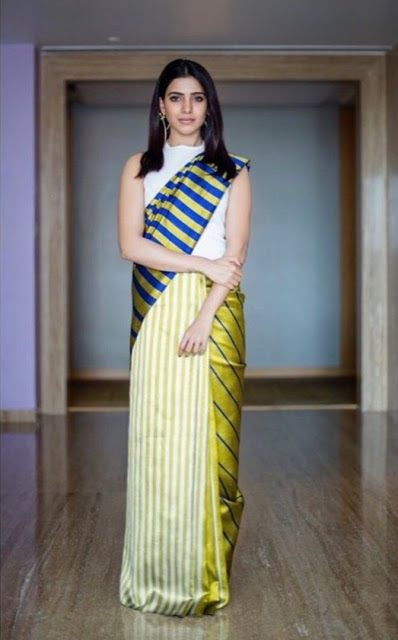 Actress Samantha Akkineni Latest Photoshoot Yellow Saree 149