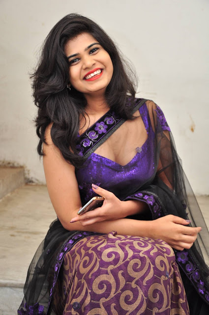 Angel Alekhya Telugu Actress Latest Pics In Saree 360