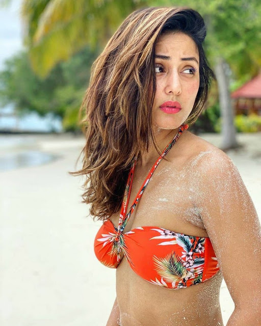 Bollywood Beauty Hina Khan's Bikini Holiday In Maldives 30