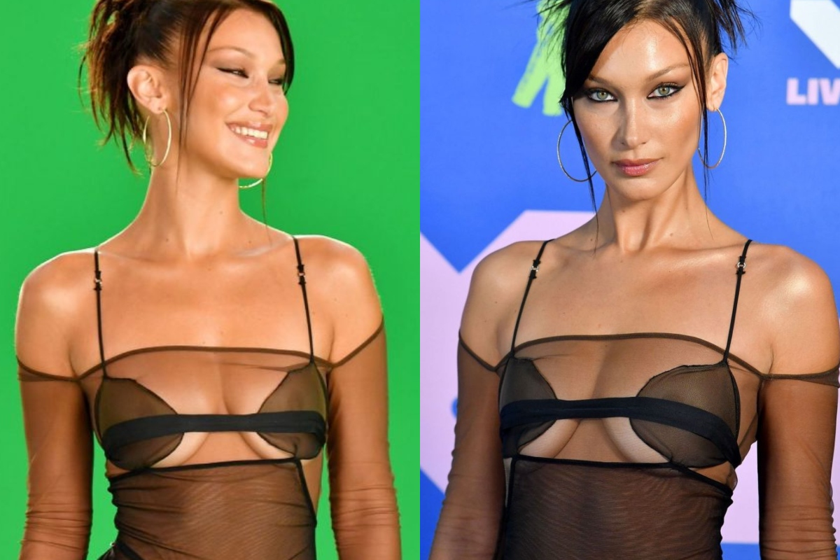 Bella Hadid Looks Fabulous See-through Outfit In VMA (18 Pics) 13