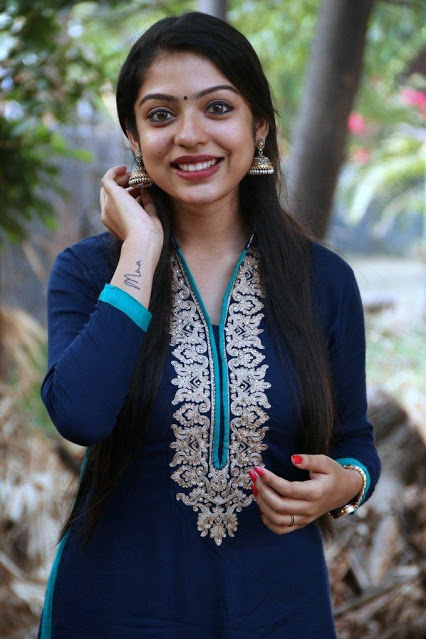 Tamil Actress Varsha Bollamma Latest Photos Shoot In Blue Dress 1