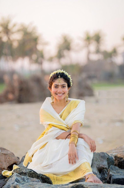 Actress Sai Pallavi In Indian Traditional White Saree 1