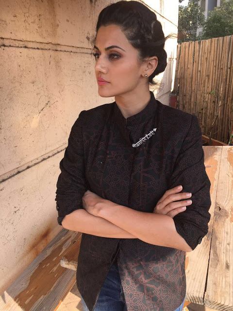 Bollywood Actress Tapsee Pannu Latest Pics In Black Dress 7