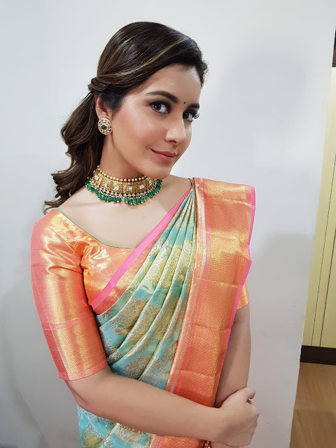 Actress Raashi Khanna Beautiful Pics In Saree 23
