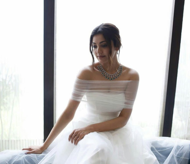 Actress Kajal Aggarwal Photos In Transparent White Dress 61