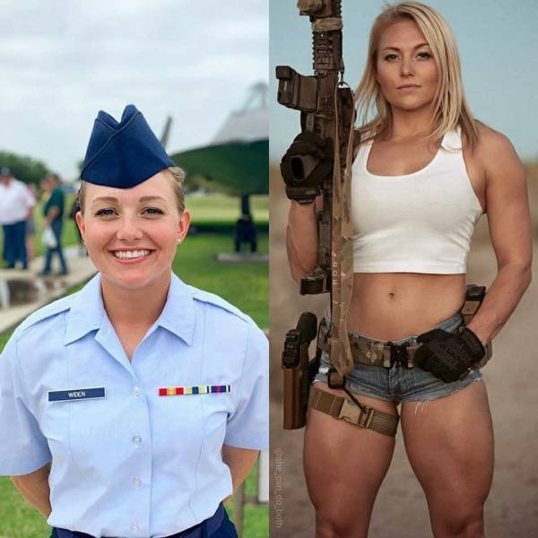 68 Sexy Girls In Uniforms VS. Without Them 1