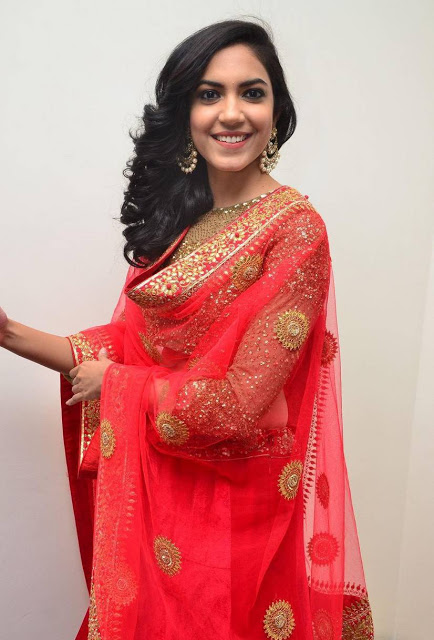 Ritu Varma Long Hair In Indian Traditional Red Dress 21