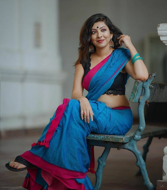 Bengali Model Sudrisha Dutta Latest Hot Stills In Saree 10