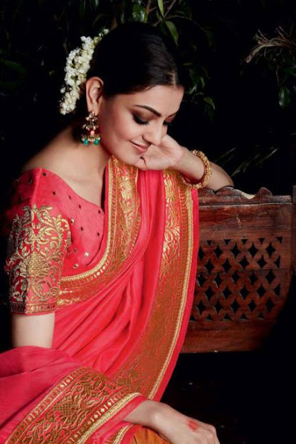 Actress Kajal Aggarwal Latest Cute Pics In Saree 38