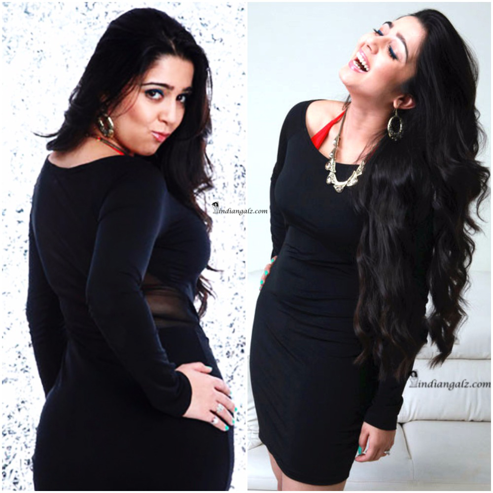 Charmi Kaur- Hot curves in Black 10