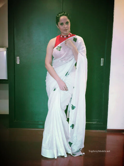 Actress Anasuya Bharadwaj Latest Cute Photoshoot Pics In Saree 22