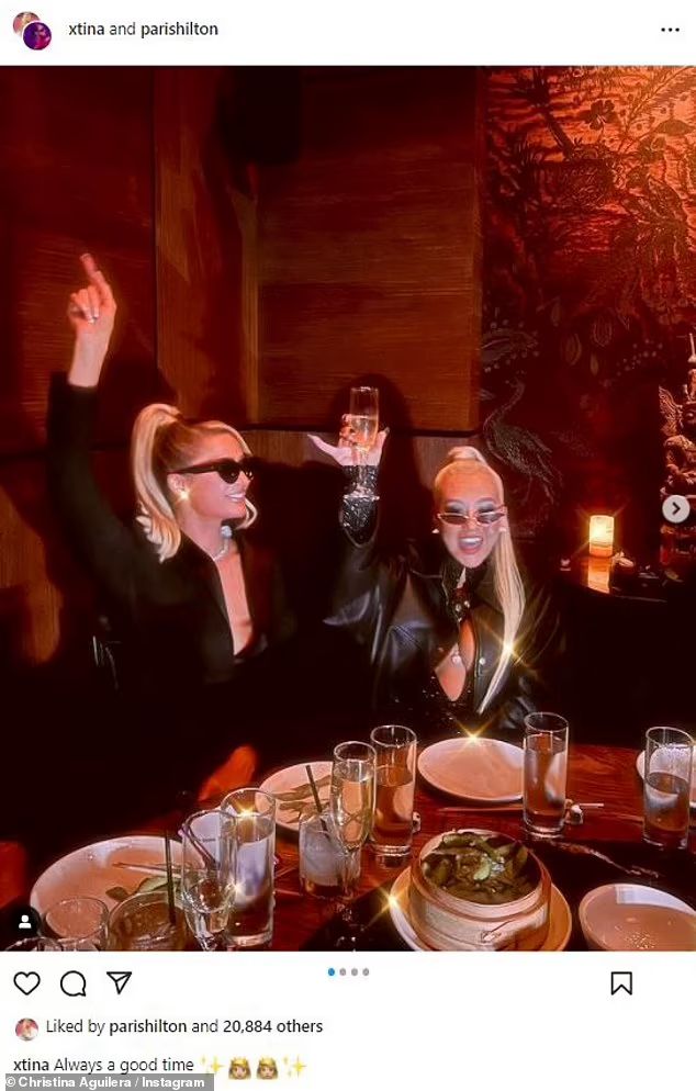 Paris And Christina Shared Smiles And Champagne As They Celebrated The Night 2
