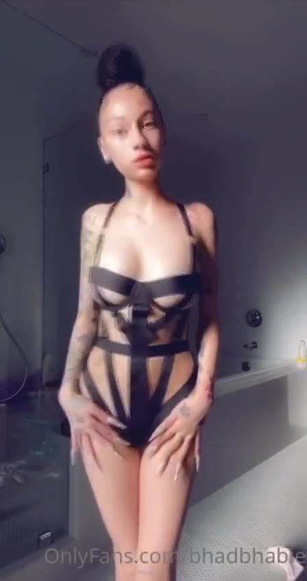 Bhad Bhabie Topless Thong Straps Bikini Video Leaked 111