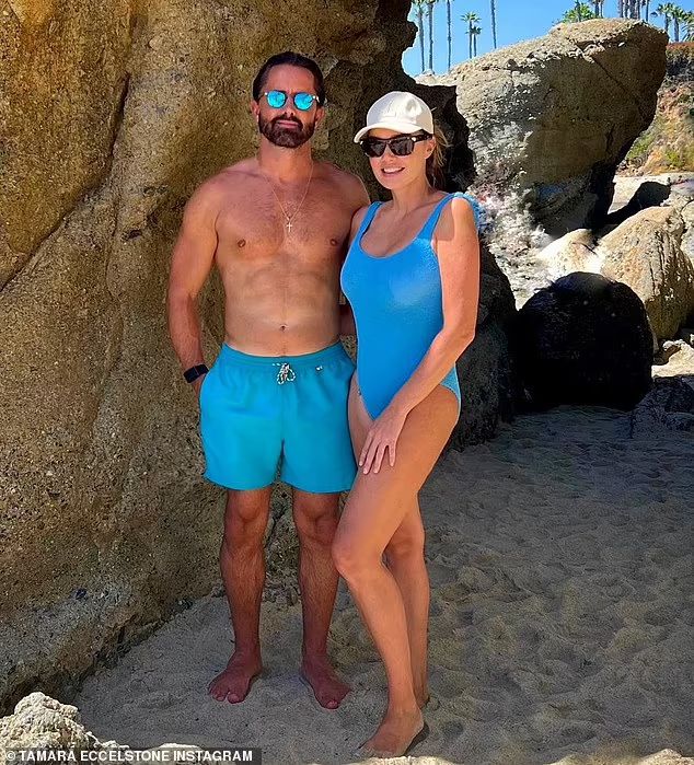 Spotted In A Fit Blue Swimsuit, Tamara Ecclestone Was Seen With Her Husband And Sister Petra Celebrating Vacations! 65