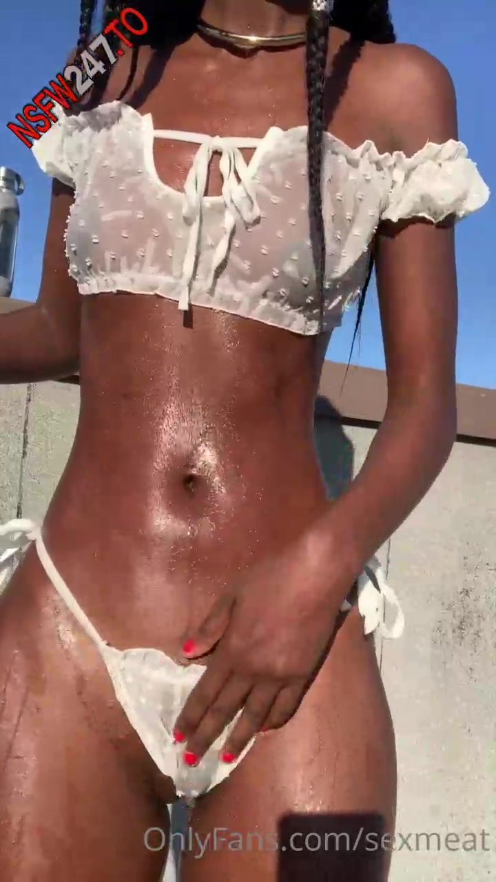 Sexmeat getting her body wet in see through white clothes onlyfans video 5